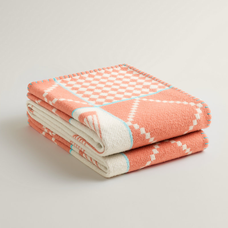 Avalon Animaux Nattes blanket - Orange | Hermès Mainland China